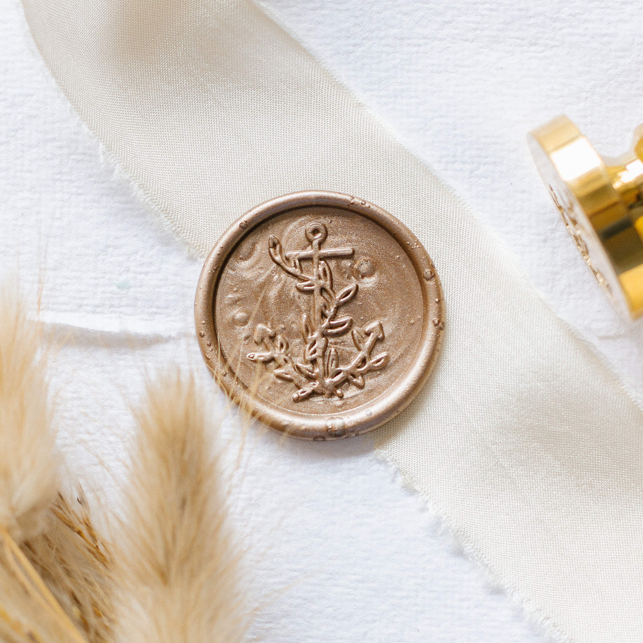 Siegelstempel Anker Ranken