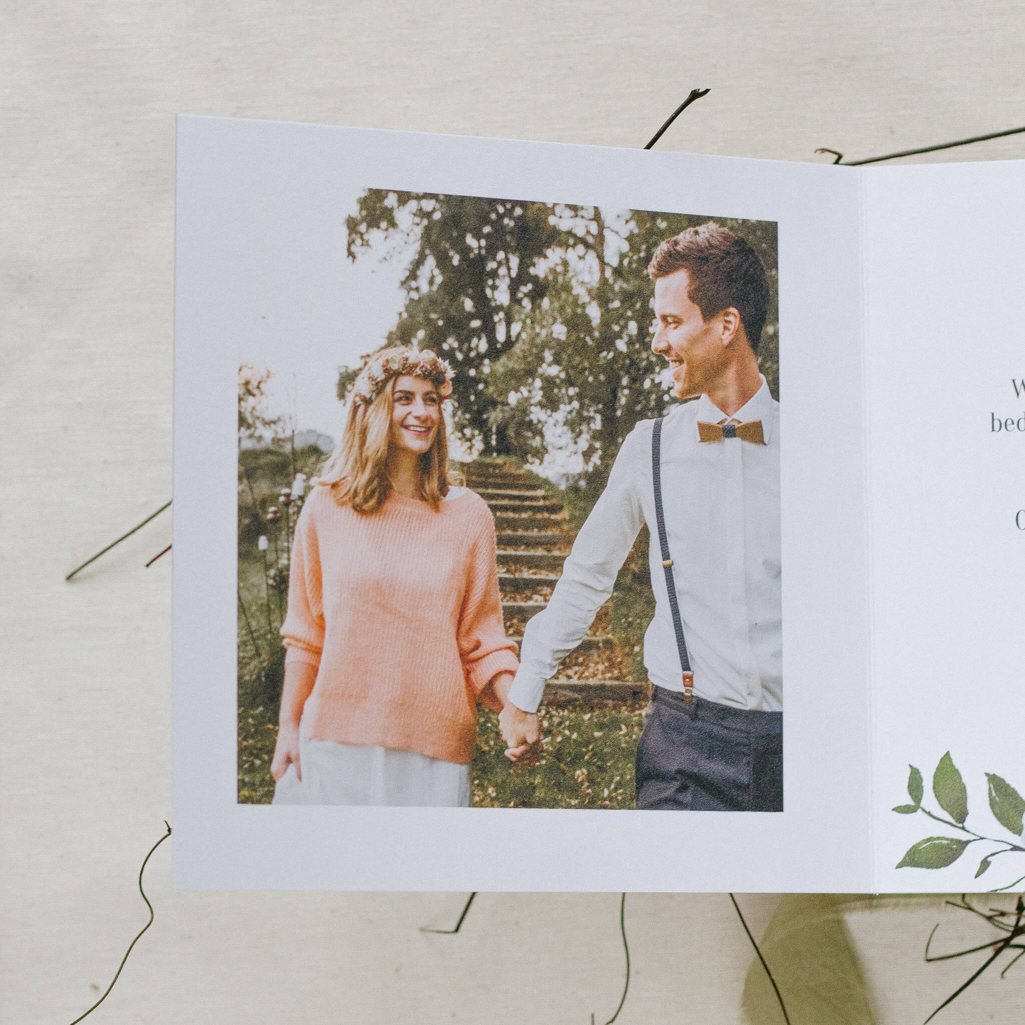 Dankkarte Mediterrane Hochzeit - Siegel Boutique Mestharm