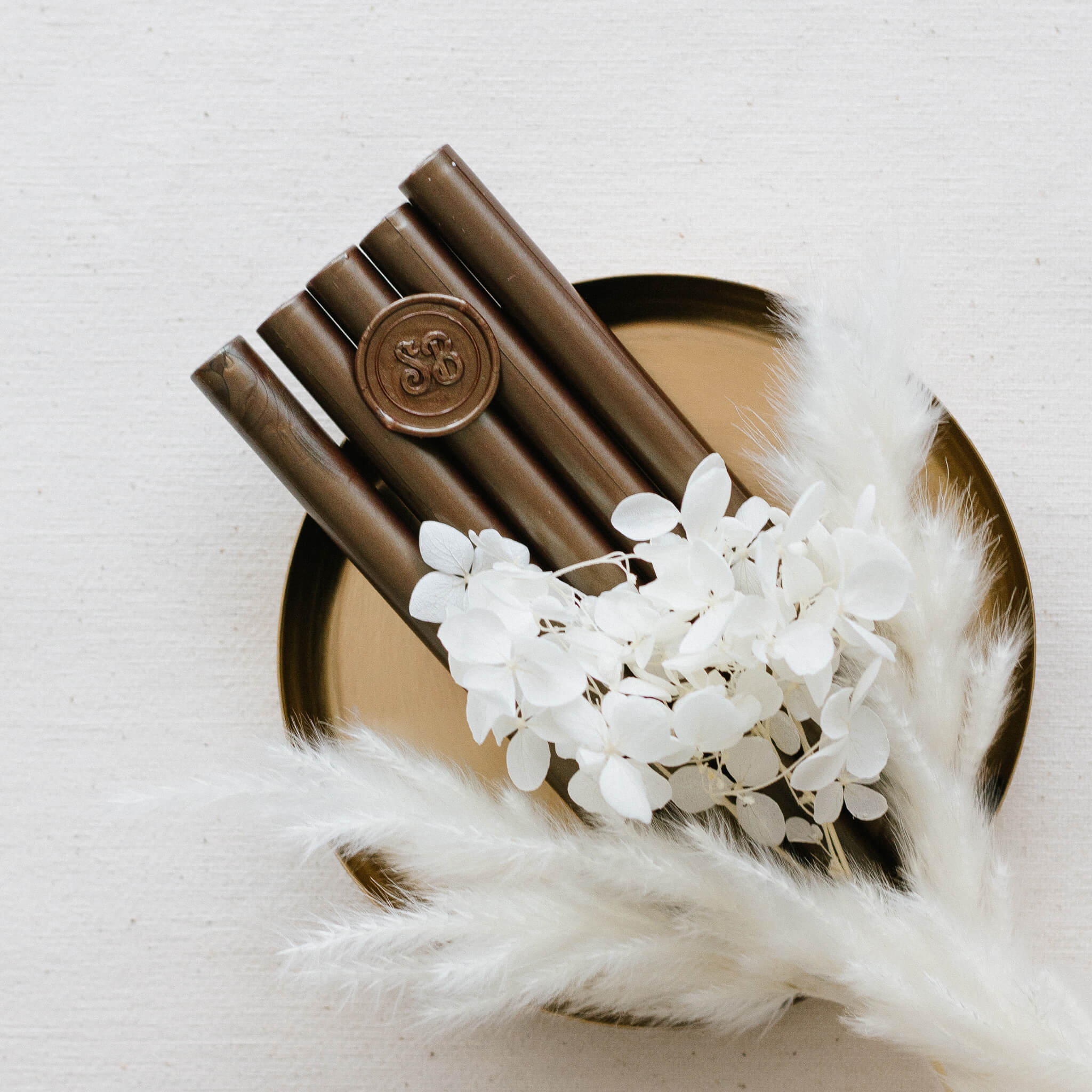 Siegelwachs Dunkelbraun Metallic