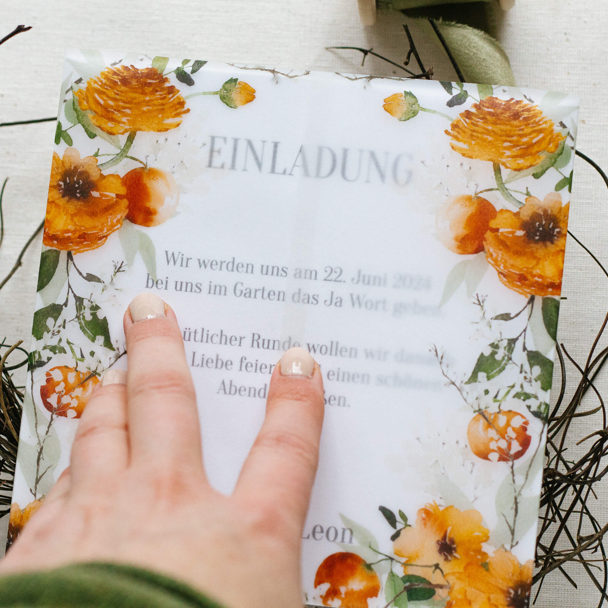 Einladung Mediterrane Hochzeit Umschlag - Siegel Boutique Mestharm