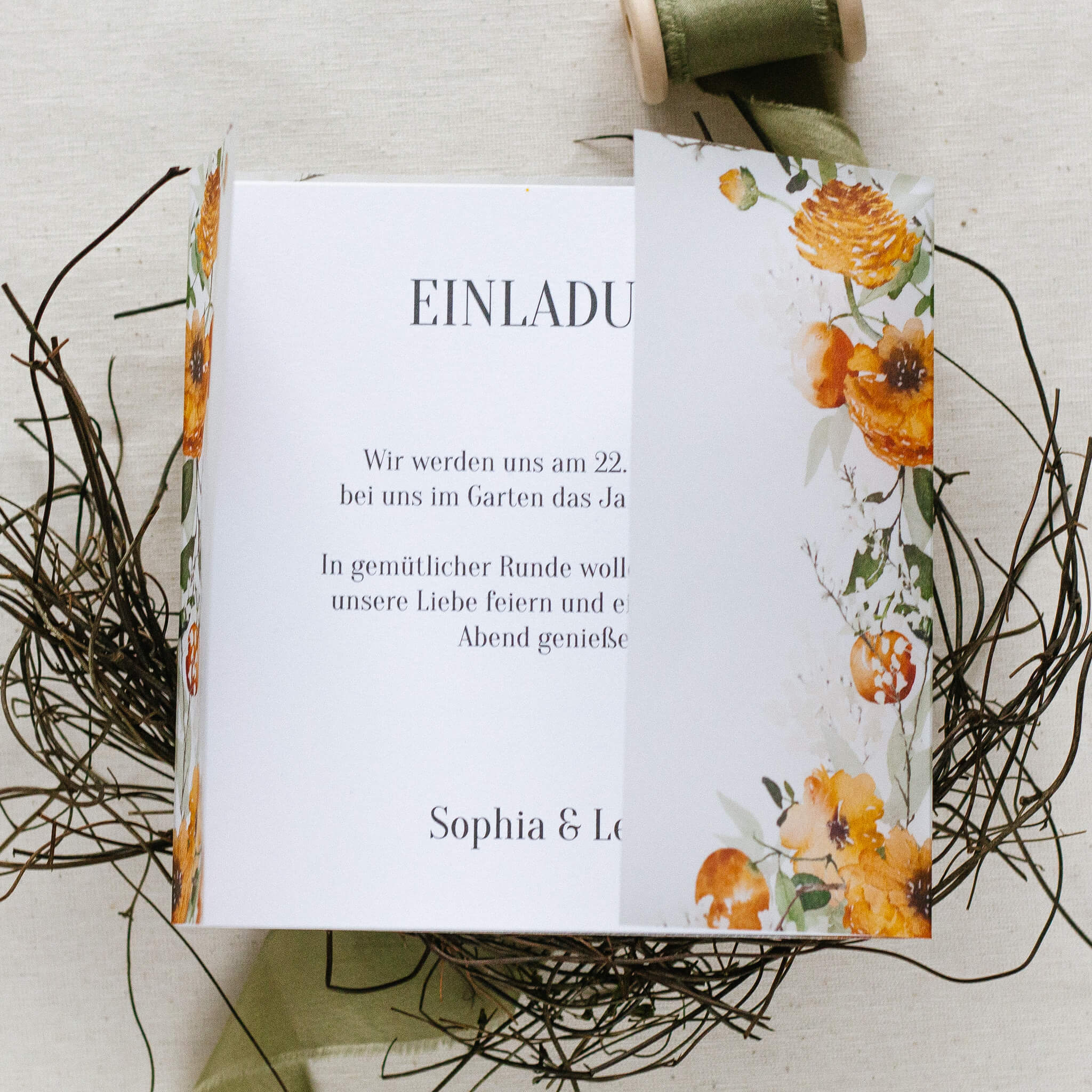 Einladung Mediterrane Hochzeit Umschlag - Siegel Boutique Mestharm