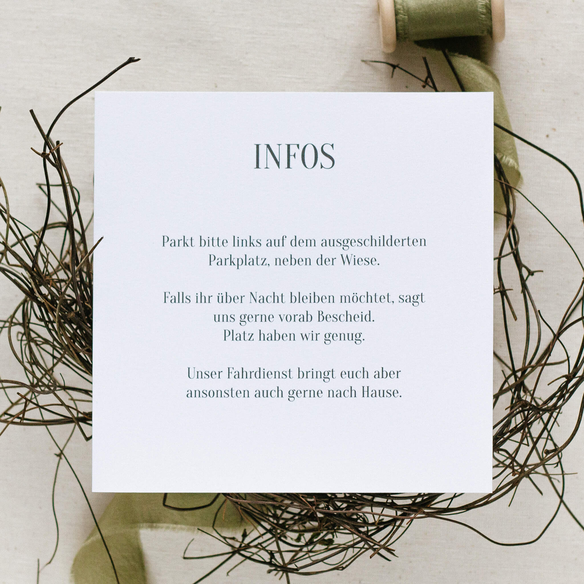 Einleger Einladung Mediterrane Hochzeit - Siegel Boutique Mestharm