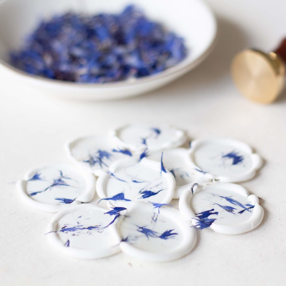 Kornblumen Siegelaufkleber 10er Set - Siegel Boutique Mestharm
