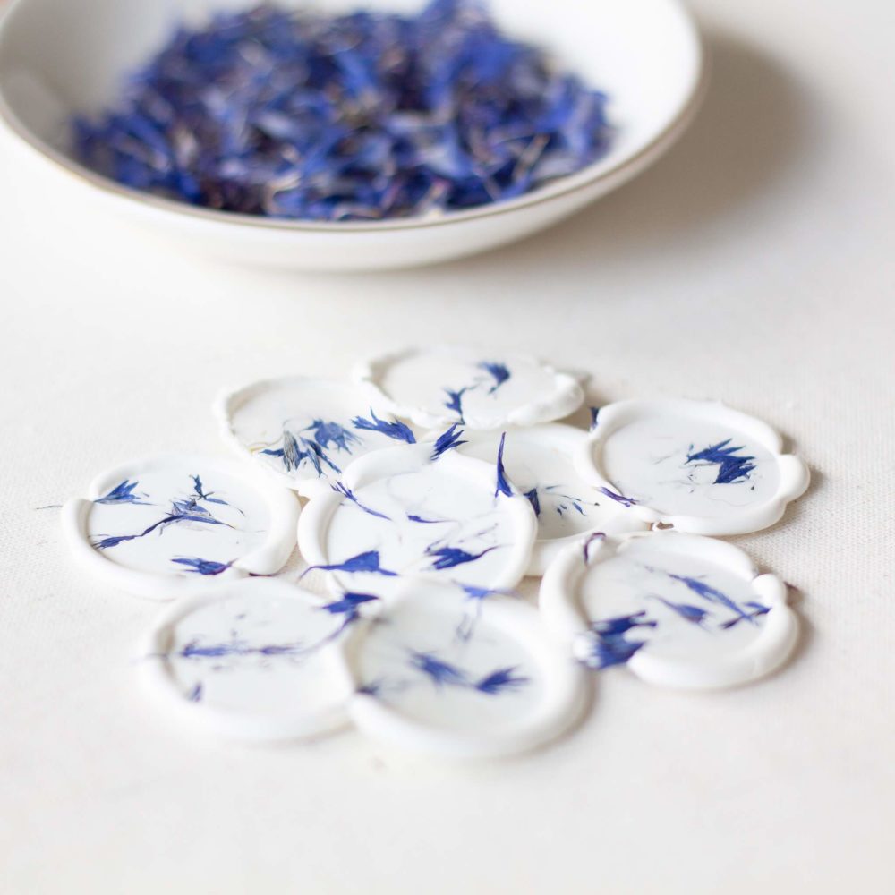 Kornblumen Siegelaufkleber 10er Set - Siegel Boutique Mestharm