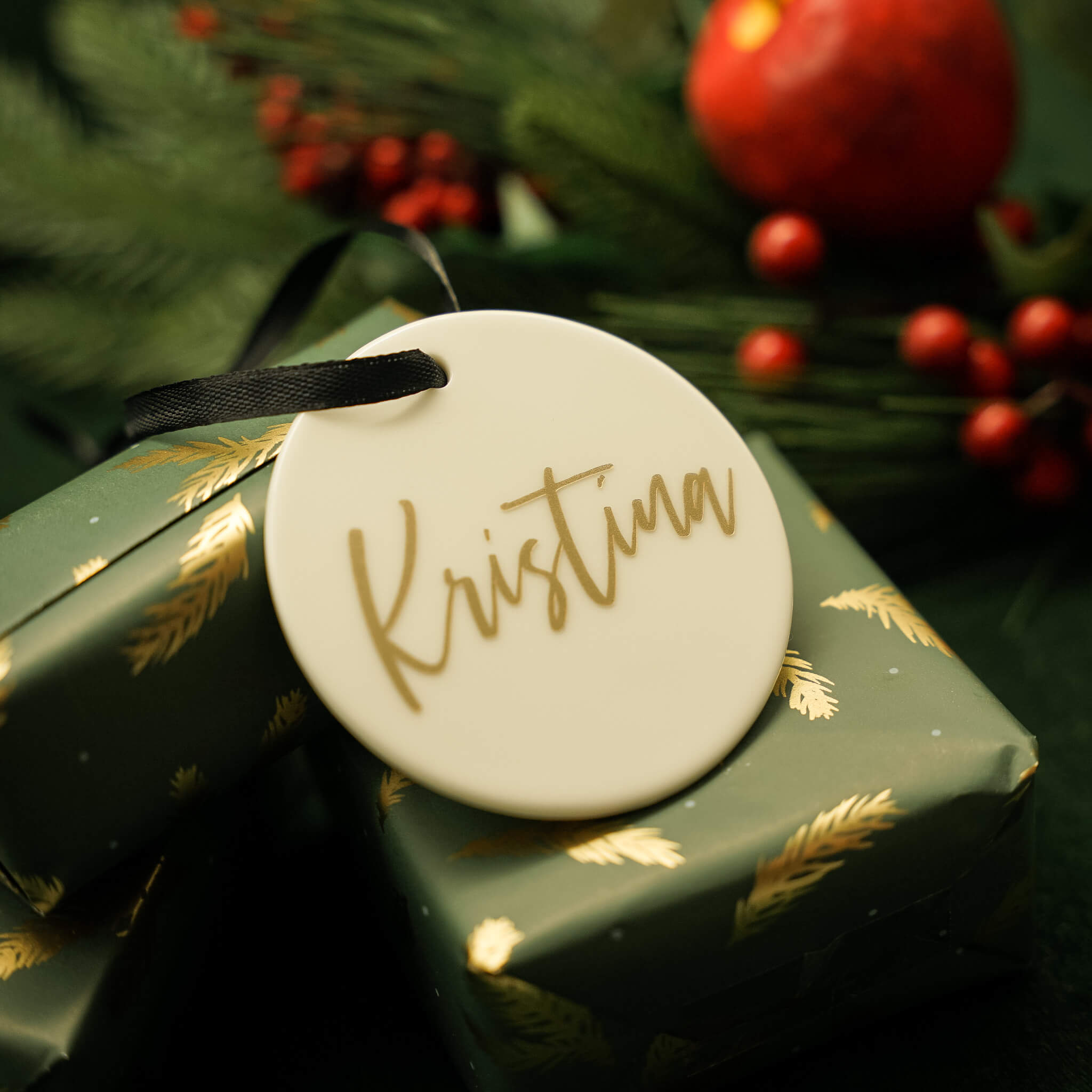 Weihnachtsanhänger Name