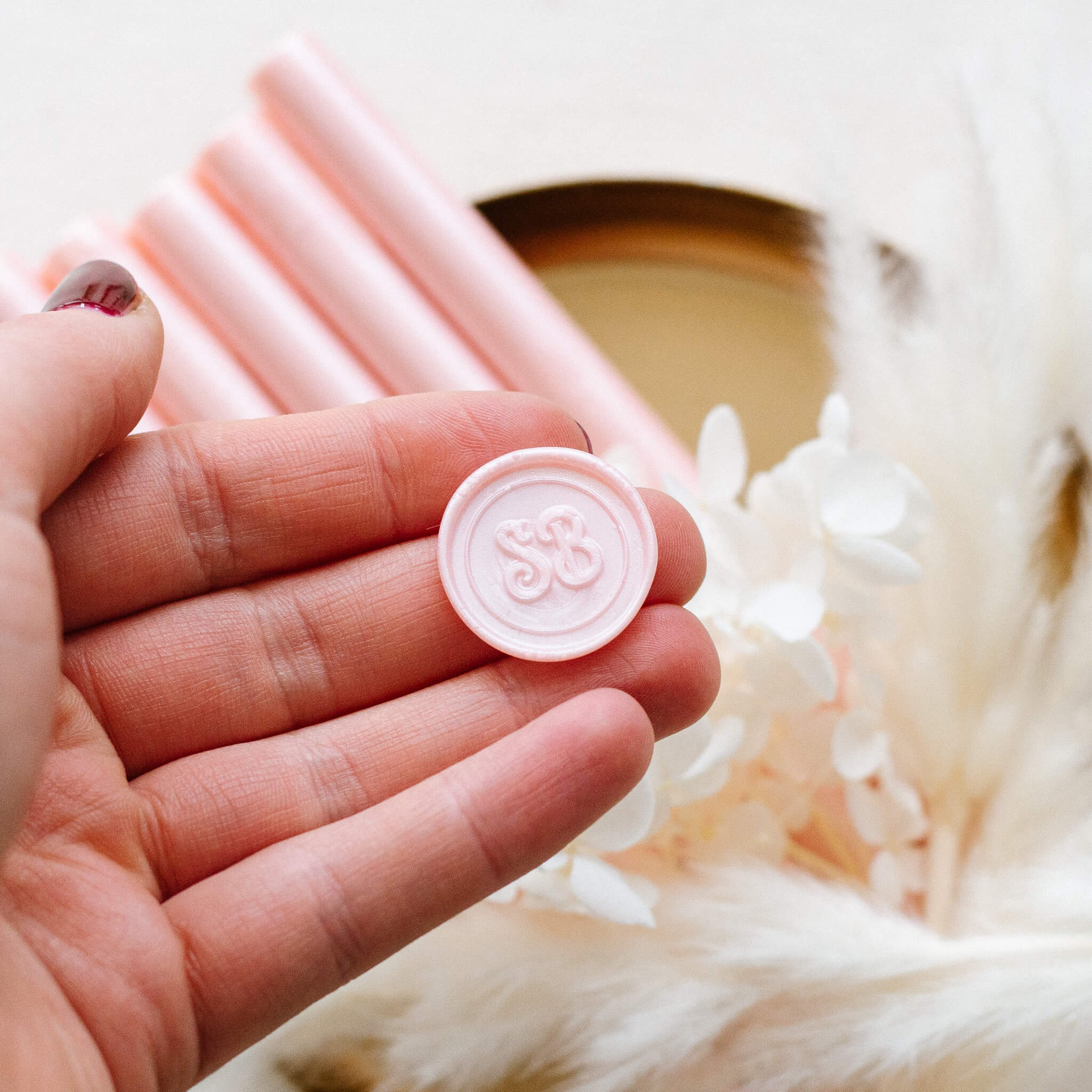 Siegelwachs Rose Perlmutt