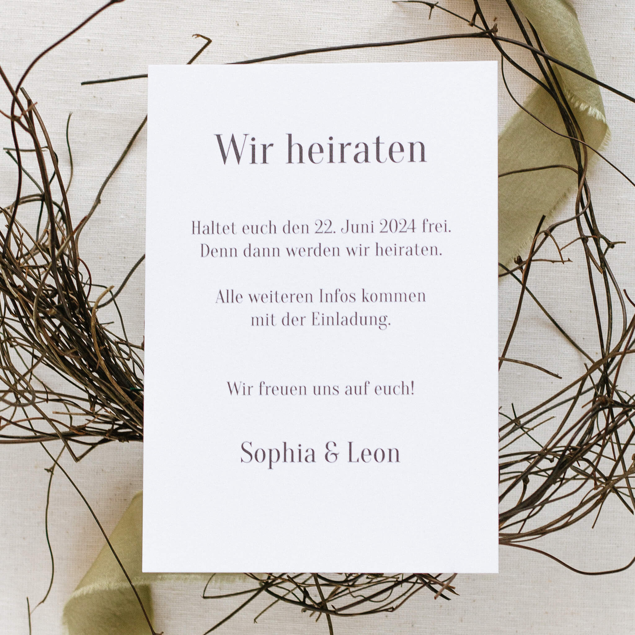 Save the Date Mediterrane Hochzeit - Siegel Boutique Mestharm