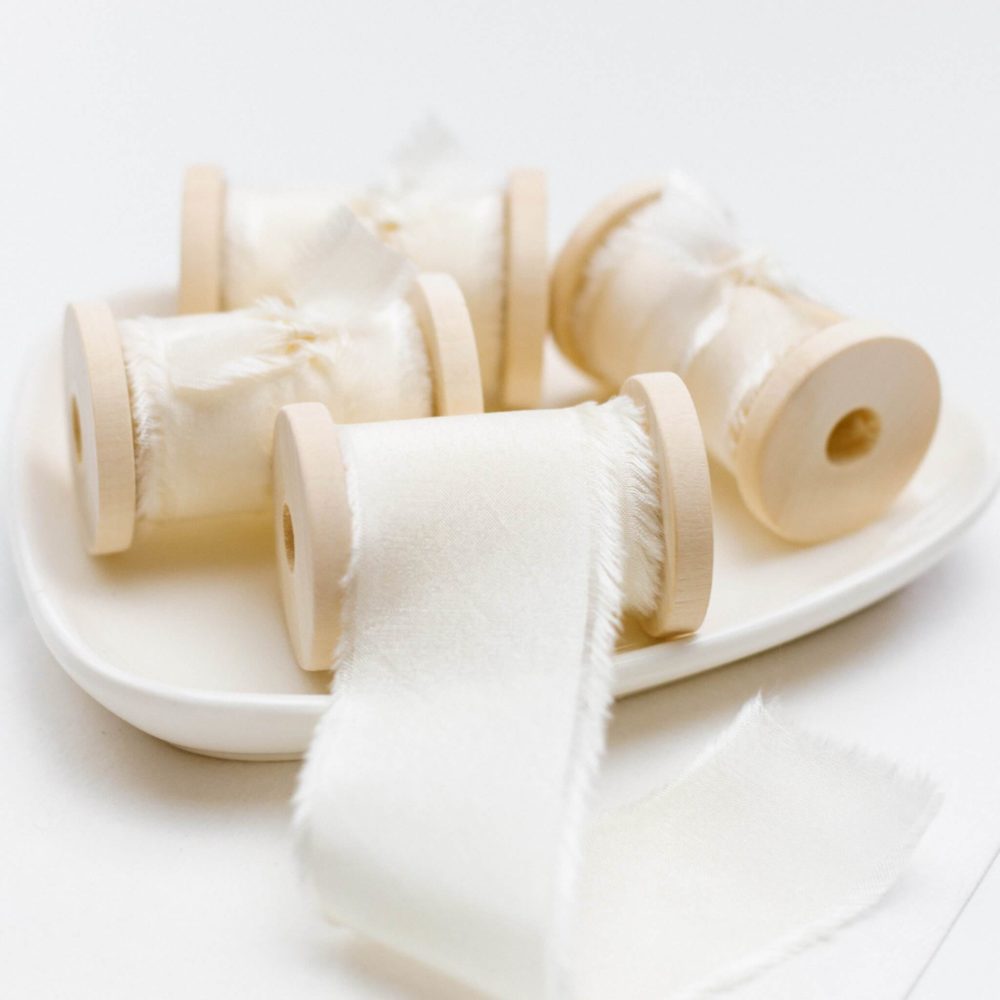 Seidenband Creme 32mm - Siegel Boutique Mestharm