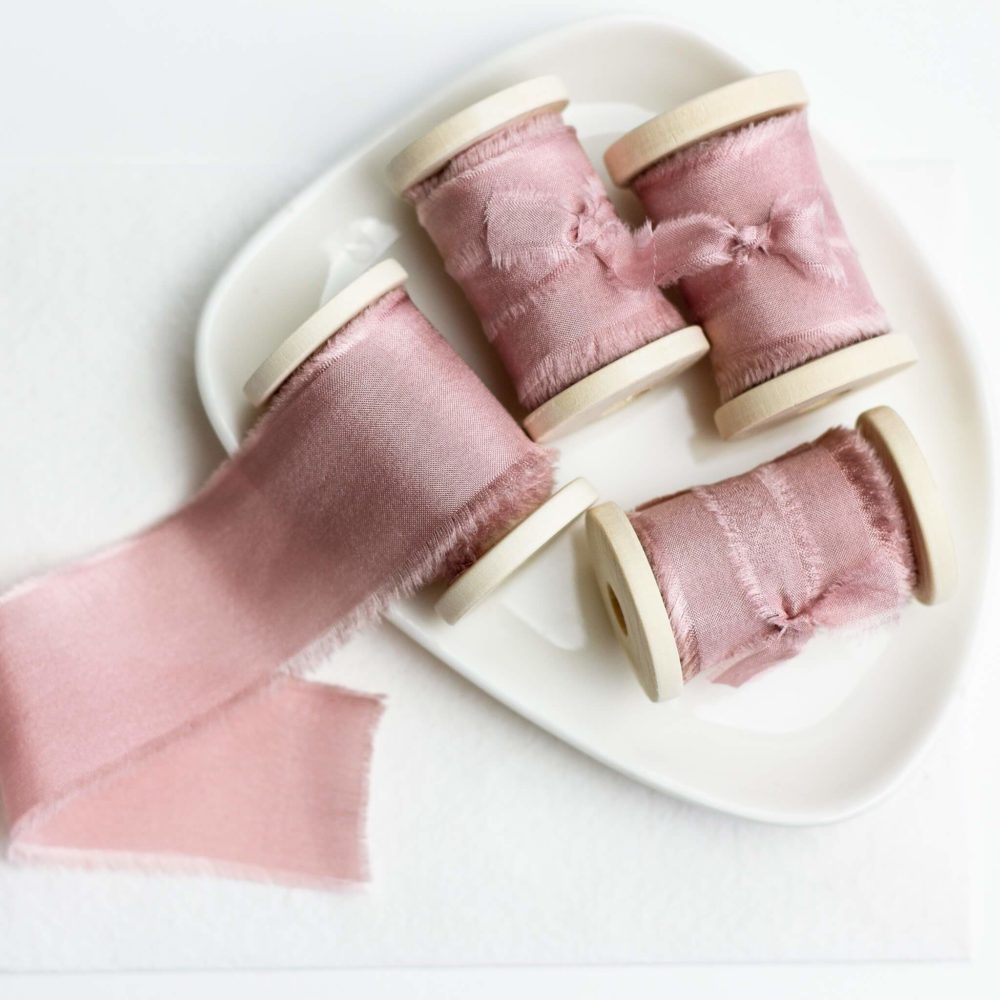 Seidenband Dusty Rose 32mm - Siegel Boutique Mestharm