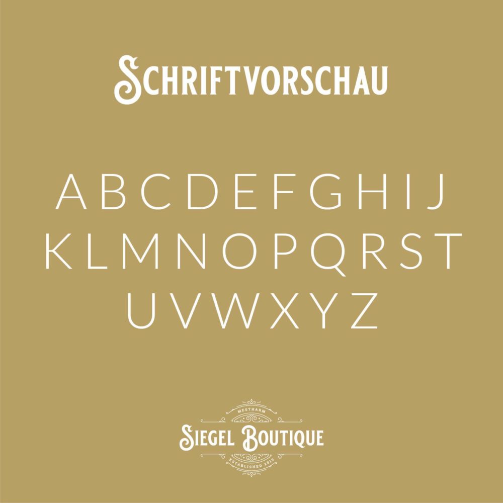 Minimalistisch Initialen Siegel mit Herz - Siegel Boutique Mestharm