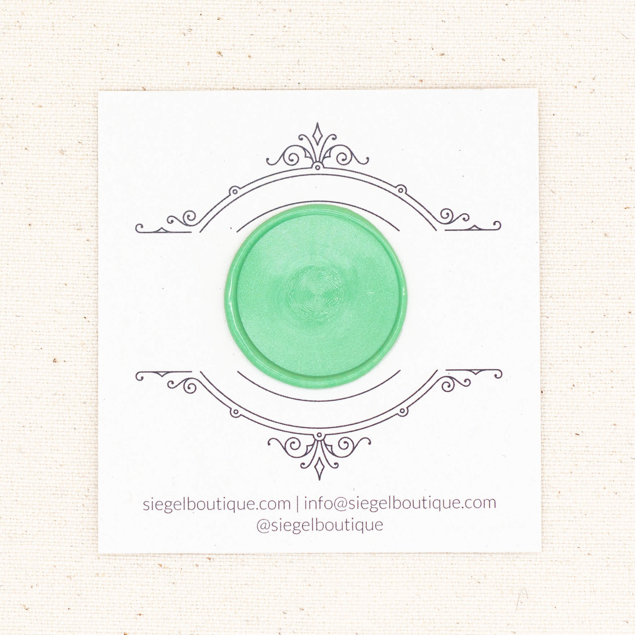 Hellgrün Wachs Perlen - Siegel Boutique Mestharm Muster