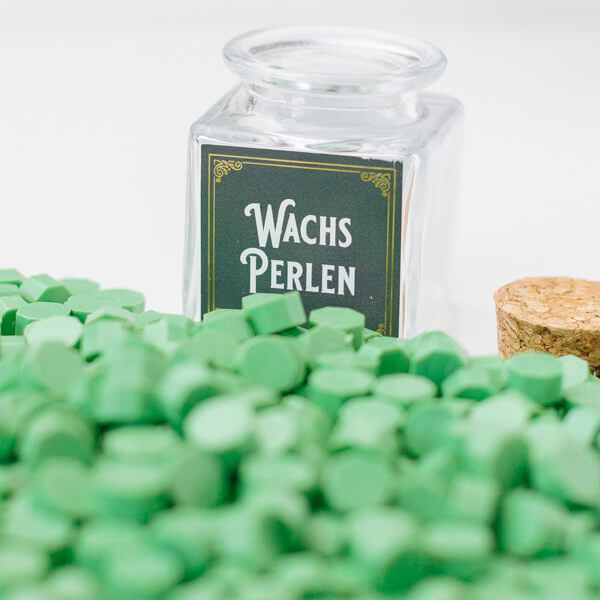 Hellgrün Wachs Perlen - Siegel Boutique Mestharm