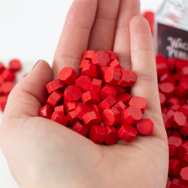 Hellrot Wachs Perlen - Siegel Boutique Mestharm Wachs Perlen