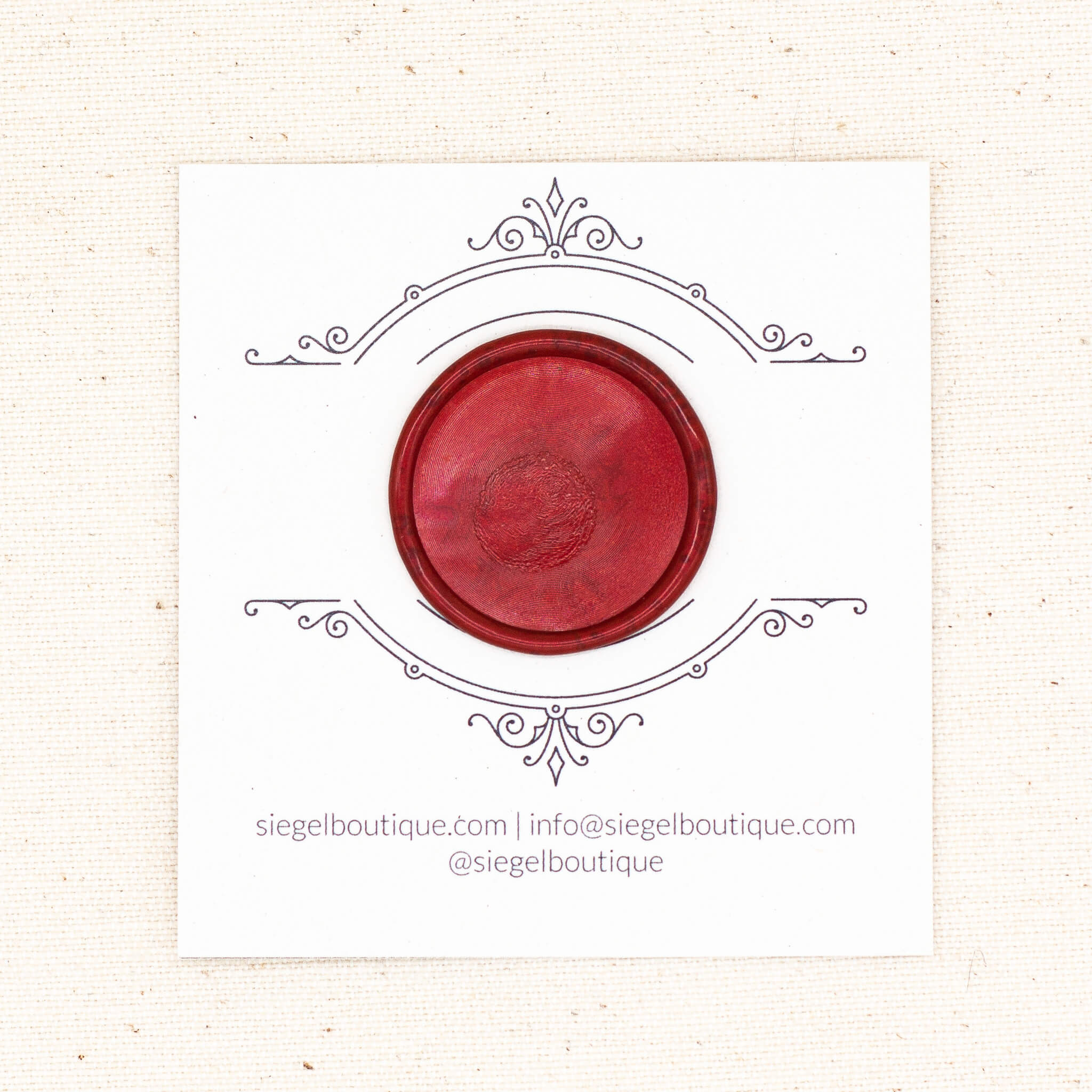 Rot Metallic Wachs Perlen - Siegel Boutique Mestharm Muster