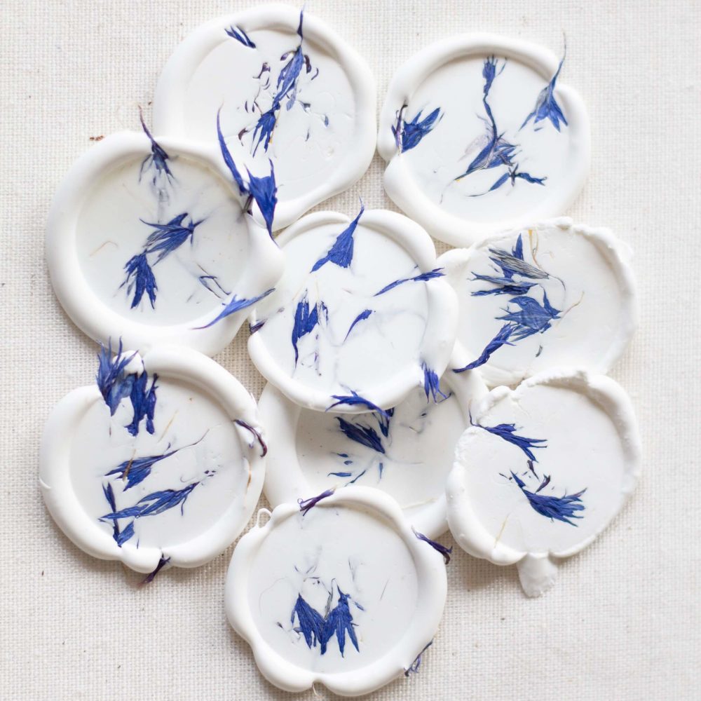 Kornblumen Siegelaufkleber 10er Set - Siegel Boutique Mestharm