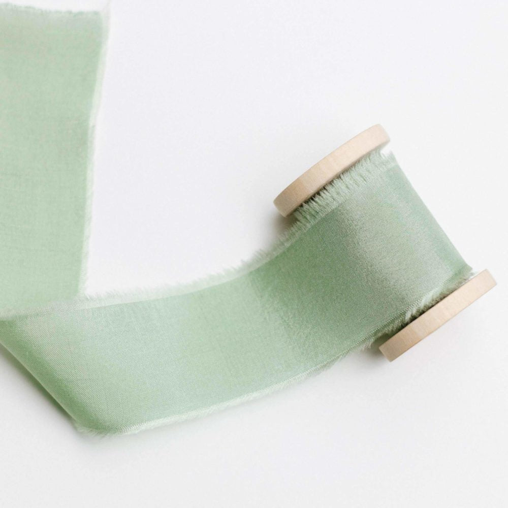 Seidenband Salbei 32mm - Siegel Boutique Mestharm