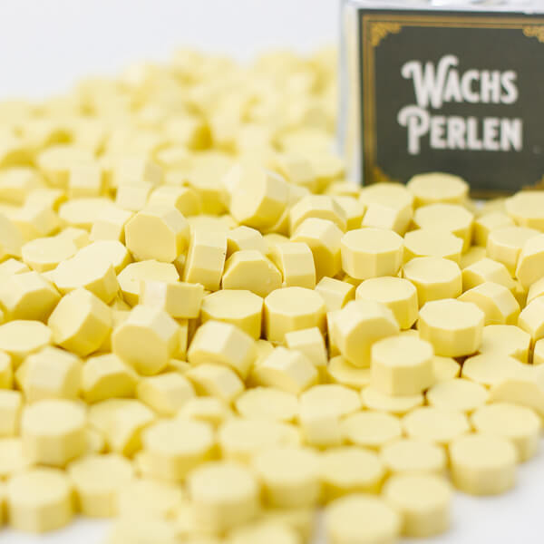 Gelb Pastell Wachs Perlen - Siegel Boutique Mestharm
