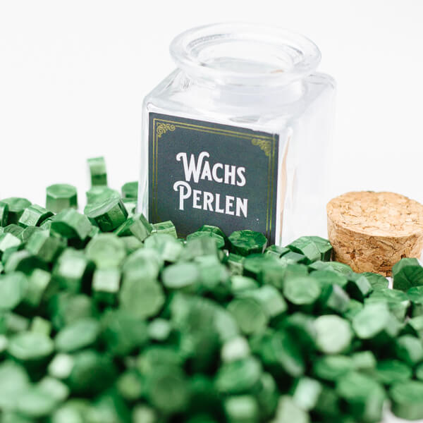 Grün Metallic Wachs Perlen - Siegel Boutique Mestharm