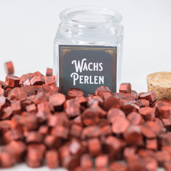 Rot Metallic Wachs Perlen - Siegel Boutique Mestharm