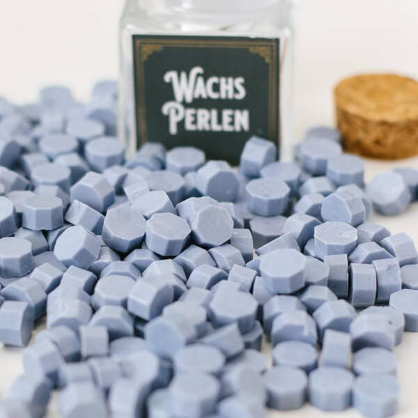 Taubenblau Wachs Perlen - Siegel Boutique Mestharm